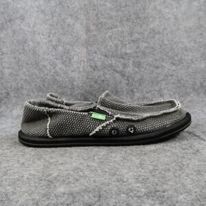 Sanuk Shoes Kids 4 Slip On Loafer Flats Casual Comfort Raw Edge Gray Cruiser